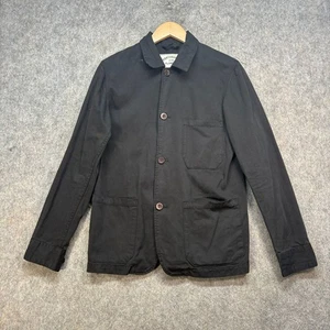 Chaqueta de franela portuguesa para hombre talla UK S gris algodón abotonado tareas abrigo trabajo - Imagen 1 de 13