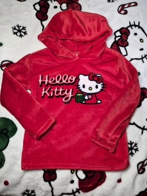 Sudadera con capucha difusa Hello Kitty roja de Navidad para niños - Nueva, etiqueta no incluida Foto 1 de 4