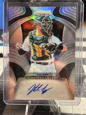 2019 Panini Prizm Signatures Jonathan Lucroy #S-JL Auto Holo Silver Refractor  - Image 1 of 2