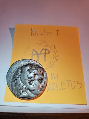 Alexander The Great Silver Tetradrachm Nicator I Miletus - Image 1 of 3
