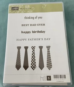 Stampin' Up!  Best Dad Ever ~ Gummistempelset ~ Neu! Vatertag Geburtstag - Bild 1 von 3