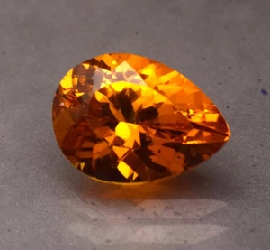 Orange Diffuse Sapphire 12.65 Ct Certified Pear Cut Loose Gemstone For Ring Use - Picture 1 of 5