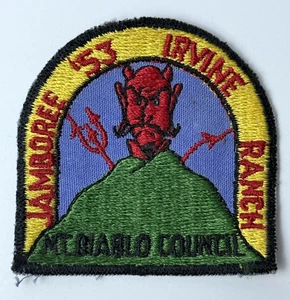 1953 Boy Scouts of America Patch Vintage Jamboree Irvine Ranch CA Mt. Diablo BSA - Foto 1 di 2