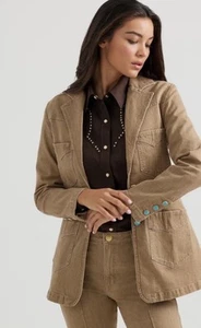 Wrangler® x Yellow Rose by Kendra Scott Fitted Blazer, Mocha XL New With Tags - Bild 1 von 13