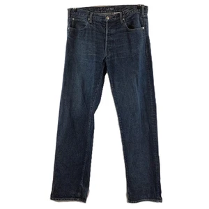 Armani Jeans Dark Blue Denim Pure Cotton Straight Leg Jeans W36 L33 - Picture 1 of 12