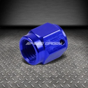 BLUE ANODIZED ALUMINUM 3-AN AN3 3/16"ADAPTER FEMALE FLARE CAP/PLUG/NUT FITTING - Picture 1 of 2