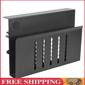 Under Desk Laptop Holder No Drill Clamp on Desk Shelf Laptop Desk Mount (Black) - Bild 1 von 10