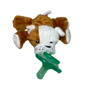 Nookums Paci Plushies Shakies Schnullerhalter mit Rassel Plüschtier Bulle Hund - Bild 1 von 6