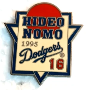 Prendedores de béisbol de los Dodgers Hideo Nomo DE COLECCIÓN 1995 Rookie Raising Sun LA Dodgers - Imagen 1 de 3