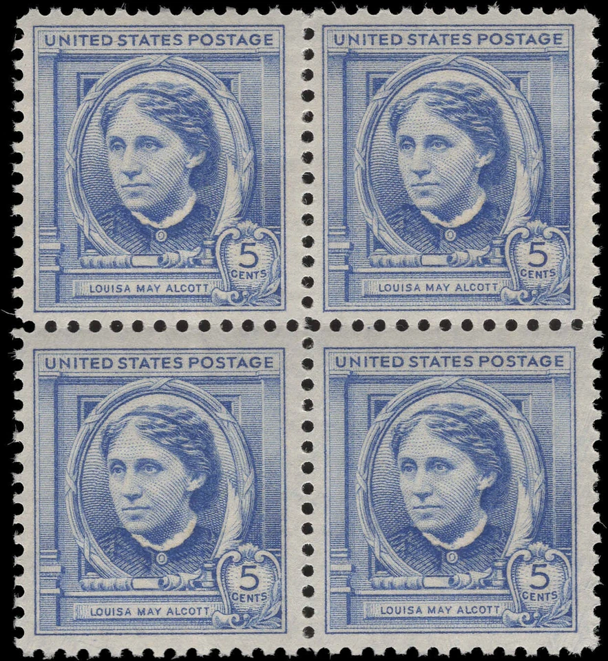 Scott # 862 - Louisa May Alcott - Block Of 4 - MNH - 1940 - Image 1 of 1