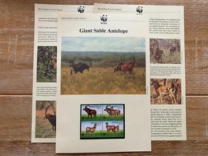 ANGOLA 1990 PAGES x 6 MNH WWF SABLE ANTELOPE - Picture 1 of 1