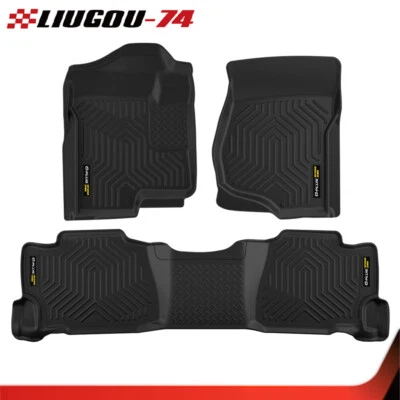 Floor Mats Liner TPE Fit for 07-13 Silverado/Sierra 1500 and 07-14 2500/3500 Foto 1 de 4