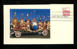 US FDC #2452 LGS Label on Card 1990 Syracuse NY Circus Wagon Transportation  - Picture 1 of 2