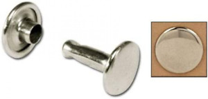 Tandy Leather Double Cap Rivets Small Nickel Plate 100/pk 1371-12 