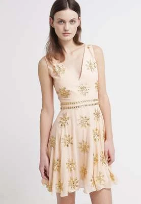 VIRGOS LOUNGE Vestido Chriselle Carne Embellecido Talla UK8 EUR36 US4 - Imagen 1 de 4