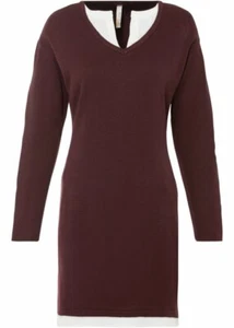 Neu Strickkleid Gr. 36/38 Bordeaux Damen-Kleid Mini Langarm Strick-Dress - Bild 1 von 1