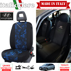Paar Sitzbezüge Vorne Hyundai i20 Mit Logos!Schonbezüge Foderine Blau 34