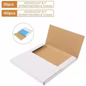 25/100 LP Premium Record Album Mailers Libro Laser Disc Box 12,5"x12,5"x1/2"&1" - Foto 1 di 19