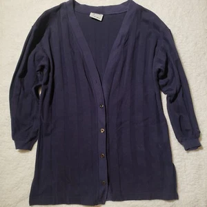 Earthquake Medium Navy bequeme blaue Strickjacke Pullover - Bild 1 von 6