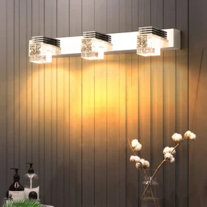 LED SMD Crystal Vanity Lighting Mirror Front Light Fixture Wall Lamp Living Room - Picture 1 of 49
