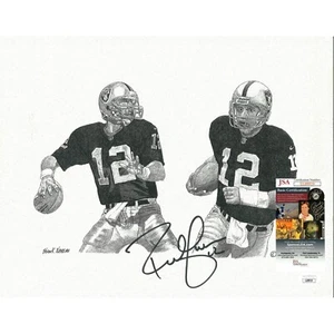 Rich Gannon Signed Frank Nareau 11x14 Art Print Oakland Raiders 2000 MVP JSA Coa - Picture 1 of 5