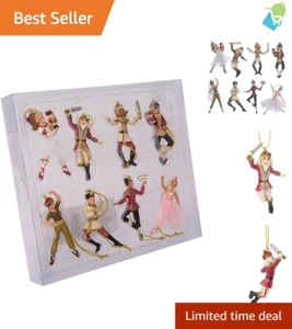 Juego de adornos en miniatura de 8 piezas de poliresina Cascanueces Suite para decoración festiva de árboles - Imagen 1 de 10