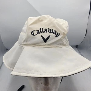 Callaway L/XL White Golf Sun Hat Wide Brim Breathable Nylon Outdoors Hiking - Picture 1 of 8