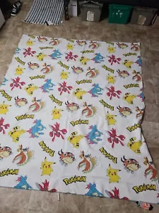 Vintage Pokémon Full Size Comforter Blanket 6 Feet X 7 Feet - Picture 1 of 6