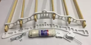 Traditionelle Küche Belüfter Riemenscheibentrockner weiß Kit mit 6 Holzlatten Latten 1,15M - Bild 1 von 10