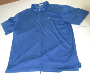 Peter Millar Daze XL Short Sleeve Polo Golf Shirt All Over Floral Print Men Blue - Picture 1 of 7