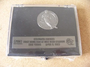 Colorado Rockies EY Eric Young Mile High Stadium 1st Home Home Run pin - Picture 1 of 4