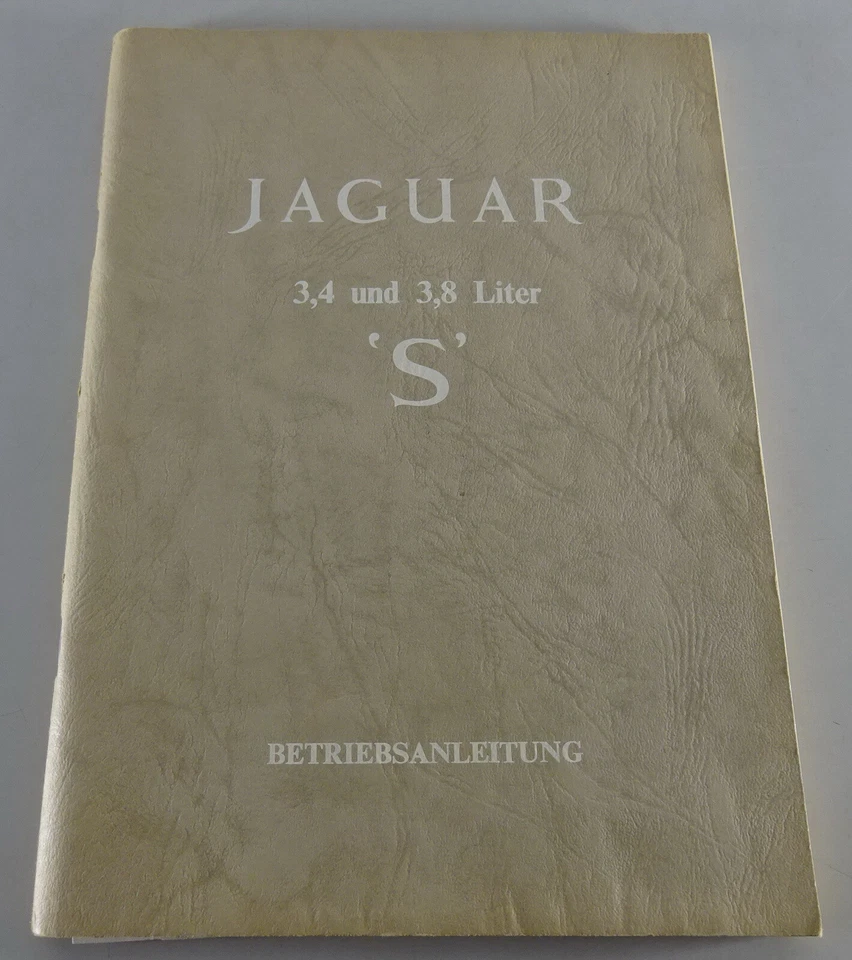Manual De Instrucciones Jaguar S-Type 3,4 Y 3,8 Litros Año 1963 - 1968 - Imagen 1 de 4