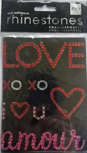 MAMBI mambiSTONES Strasssteine LIEBE Aufkleber XOXO Amour Hearts Valentinstag Hochzeit - Bild 1 von 2