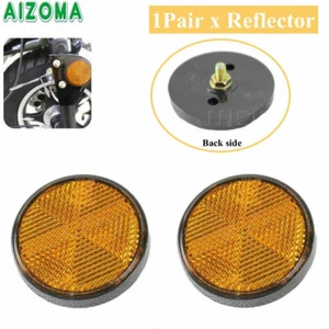 Reflectores de plástico PMMA universales amarillos 56 mm para motocicleta para Kawasaki KLX230 - Imagen 1 de 7