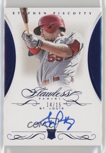 2016 Panini Flawless Signatures Sapphire /15 Stephen Piscotty Rookie Auto RC