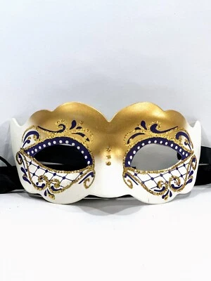 Original Venetian Eye Mask Hand Painted Made In Venice Italy Pre Owned - Image 1 of 4