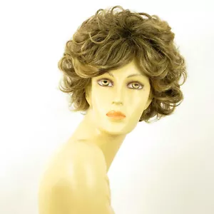 Perruque femme courte boucléechâtain méché doré FRANCINE 6T24B - Imagen 1 de 9