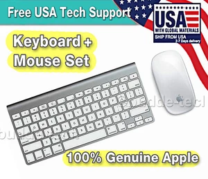 APPLE Bluetooth Wireless Keyboard A1314 & Magic Mouse A1296 Set - Excellent Cond - Picture 1 of 6