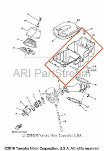 NEW OEM YAMAHA RAPTOR 125 AIR INTAKE CLEANER FILTER HOUSING - Imagem 1 de 1