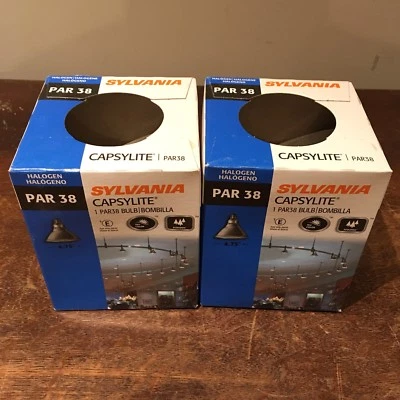 (Lot 2) Sylvania Capsylite PAR 38 Halogen 60W 4.75" Clear Light Bulbs - Image 1 of 4