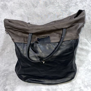Gianni Chiarini Leather Shoulder Tote Bag Black & Brown Made in Italy - No Strap - Picture 1 of 19