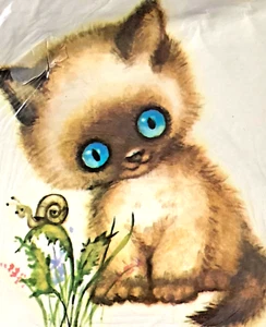 Meyercord DecalArt Vintage Decals New in Pkg SET of 2 Bunny & Kitten CUTE - Picture 1 of 5