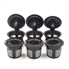 Refillable Coffee Pods Capsule Reusable Filter For Keurig K-Cup Mini Plus/Black