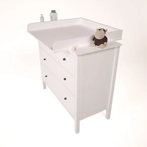 Wickeltischaufsatz für Kommode Hemnes IKEA in weiß + Wickelunterlage - Bild 1 von 6