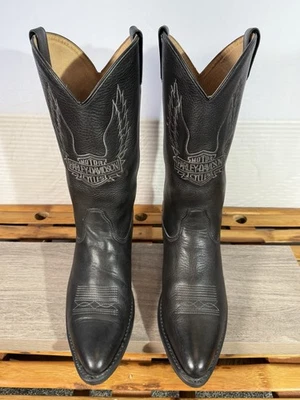 Harley Davidson Men’s Leather Cowboy Boots Size 12 M Style 98418 Calfskin - Image 1 of 4