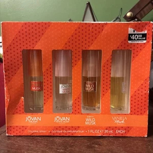 Jovan, White, Wild, & Vanilla Musk Coty Gift Set Women's Perfume 4 Pack 1oz Each - Picture 1 of 19