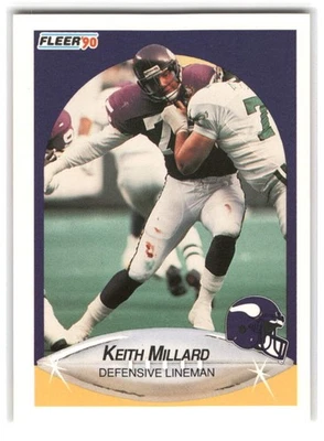 Keith Millard 1990 Fleer FOOTBALL #105 Minnesota Vikings - Image 1 of 2