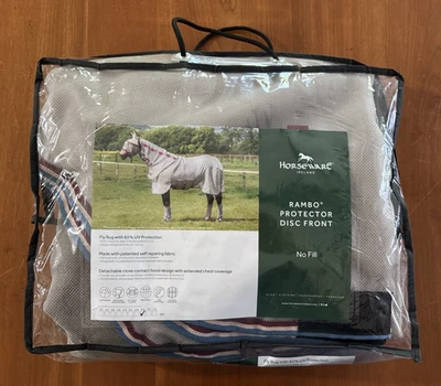 Rambo Protector Disc Front Horse Fly UV Sheet & Neck Cover - 81" OATMEAL - Image 1 of 4