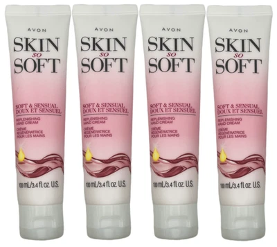 Lote de 4 cremes para as mãos Avon Skin So Soft Soft and Sensual - Imagem 1 de 3