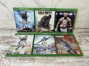 Xbox One Game Lot - Battlefront Advanced Warfare UFC 3 Madden 15 & 16 NBA 2K15 - Picture 1 of 19
